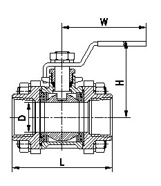 High-pressure floating ball valve