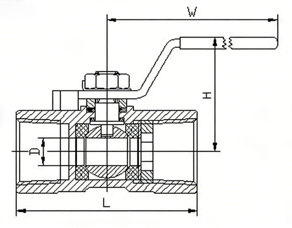 High-pressure floating ball valve