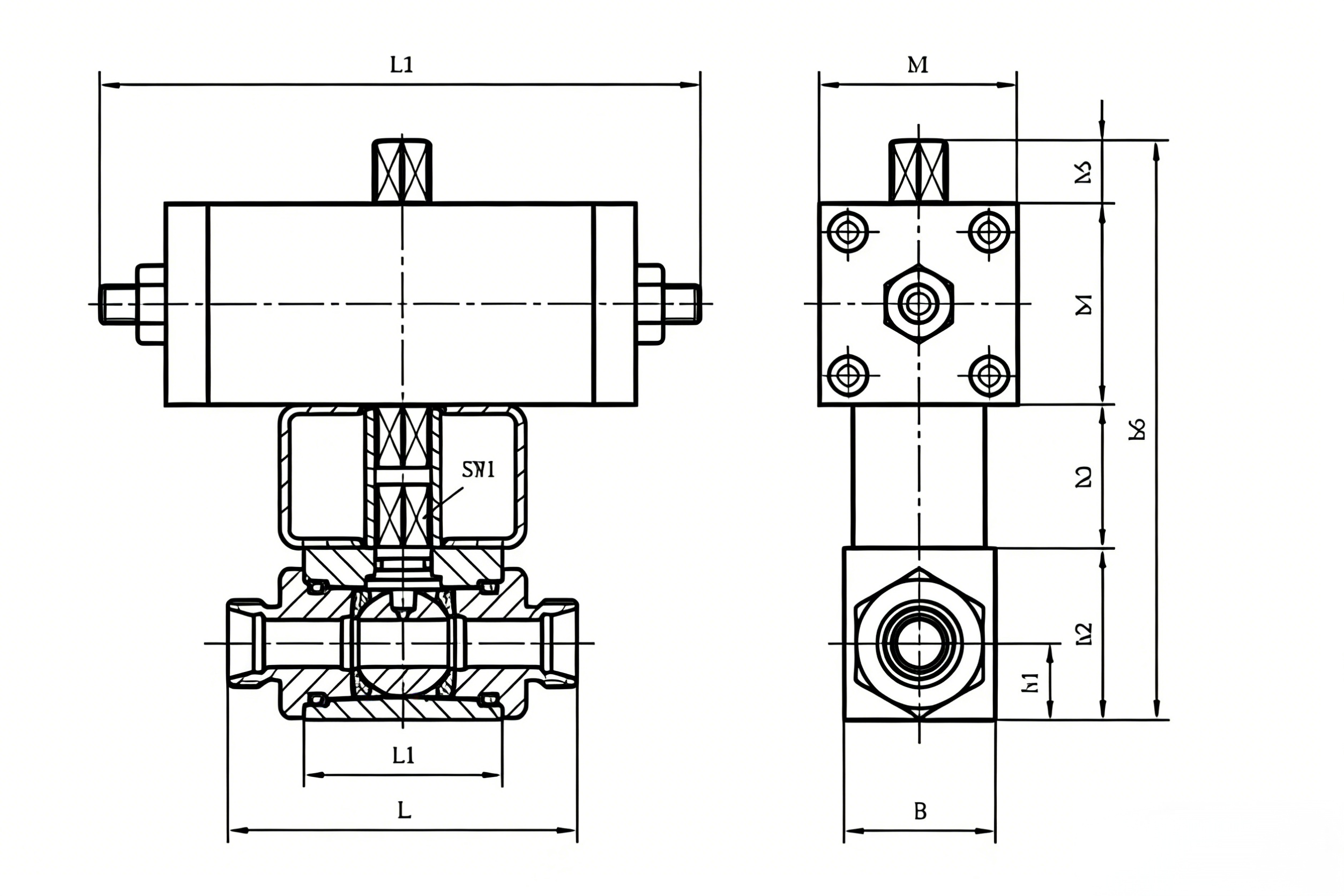 High-pressure floating ball valve