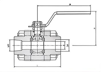 High-pressure floating ball valve