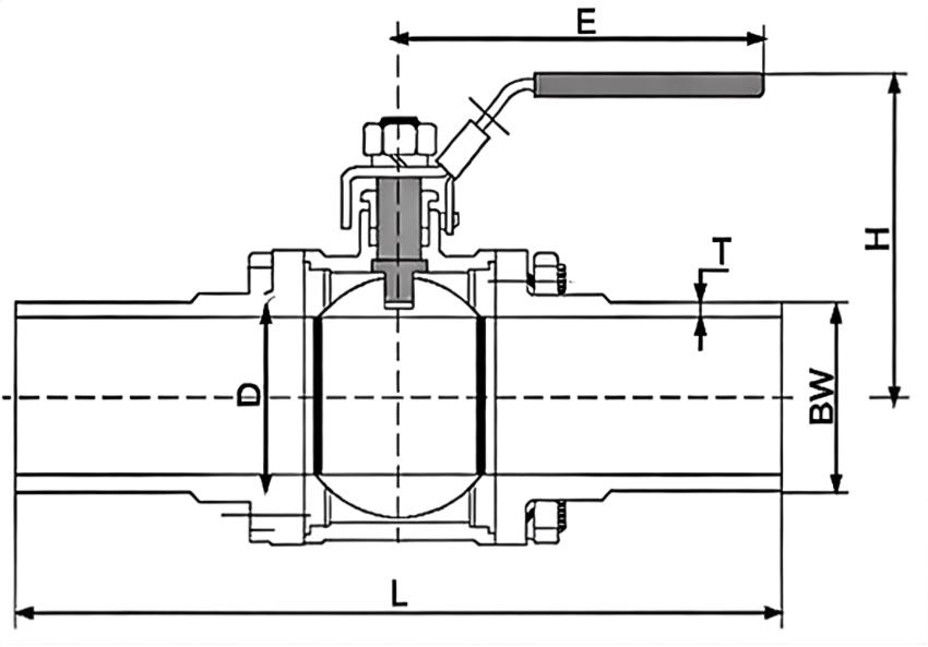 High-pressure floating ball valve