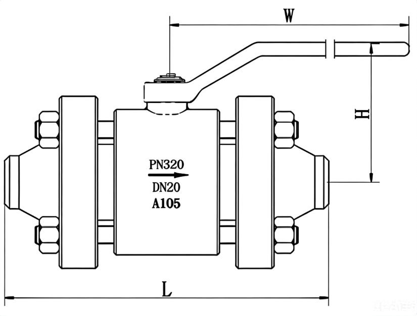 High-pressure floating ball valve